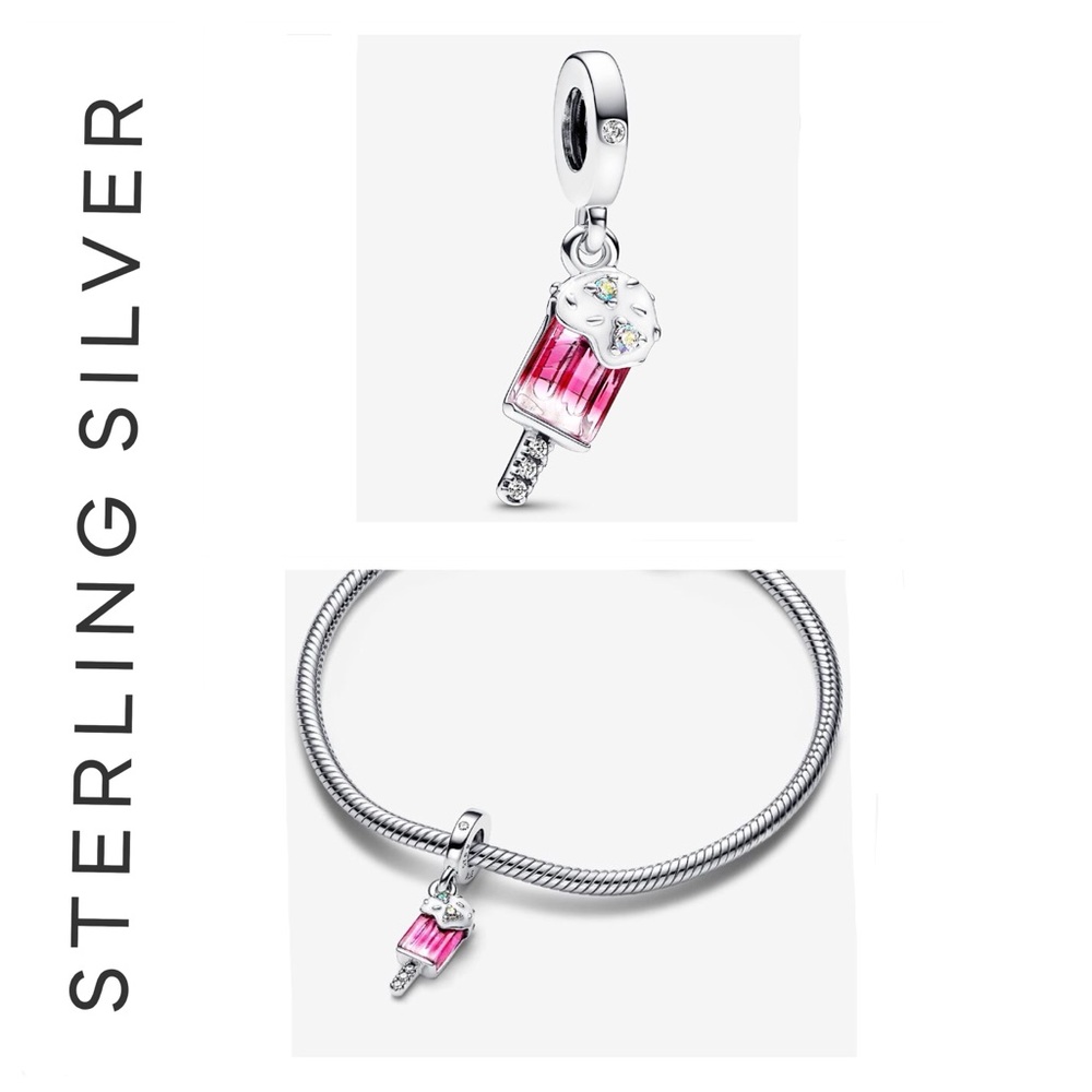 🐘🐘 S925 Sterling Silver Sprinkled Popsicle Charm